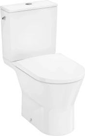Hansgrohe EluPura Original S Stand-WC Set 640 mit horizontalem Abgang AquaChannel Flush, SmartClean mit Spülkasten und WC Sitz mit SoftClose und QuickRelease