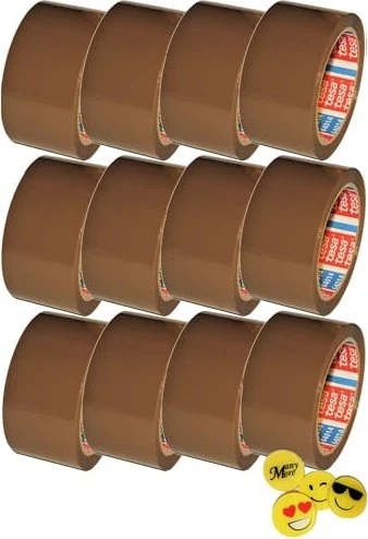 tesa tesapack Universal Versandklebeband braun, 50mm/66m, 12 Stück