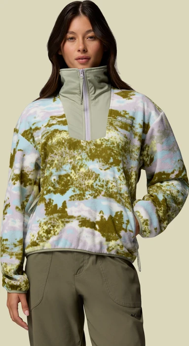 Columbia Sequoia Grove Half Zip Fleece Print Pullover citron haze/fieldaze (Damen)