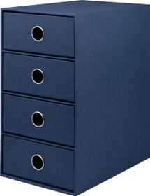Rössler 4er Schubladenbox, 4 Schubladen, A5, navy