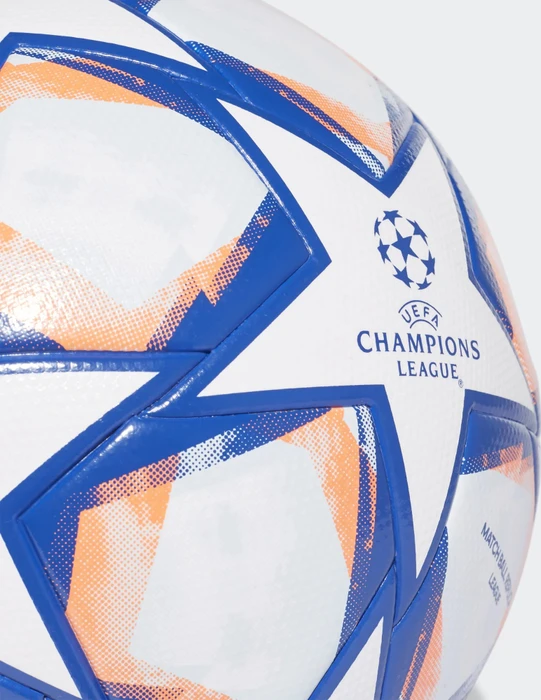 adidas UCL Finale 20 League Fußball white/royal blue/signal coral/sky tint