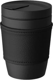 Villeroy & Boch Tazza Viaggio Manufacture Rock 350 Ml | Coffee To Go Nera Opaca Con Fascia Cotone