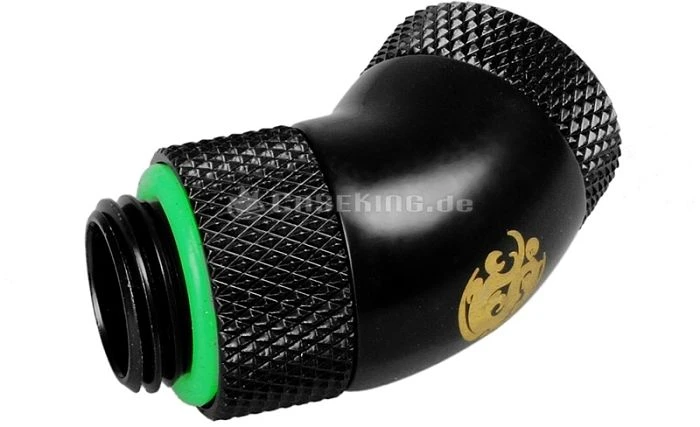 Bitspower 45° Adapter G1/4" auf G1/4" drehbar matt schwarz