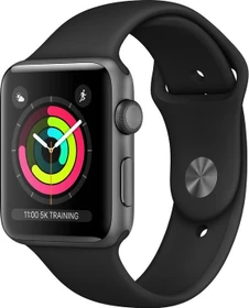 Apple Watch Series 3 (GPS) Aluminium 42mm grau mit Sportarmband schwarz