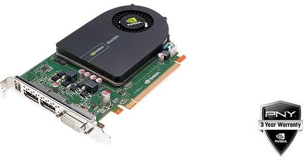PNY Quadro 2000, 1GB GDDR5, DVI, 2x DP