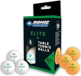 Donic Schildkröt 1-Stern Elite Poly 40+ Tischtennisbälle, 6 Stück