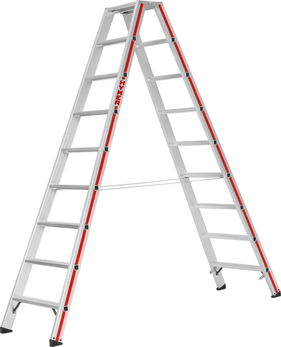 Hymer 8024 Alu 2-tlg. Stehleiter, 2x 9 Stufen
