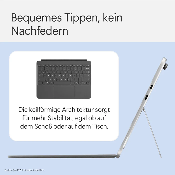 Microsoft Surface Pro 12" Keyboard Slim Pen 2 Bundle mit Copilot-Taste, Schiefer, DE