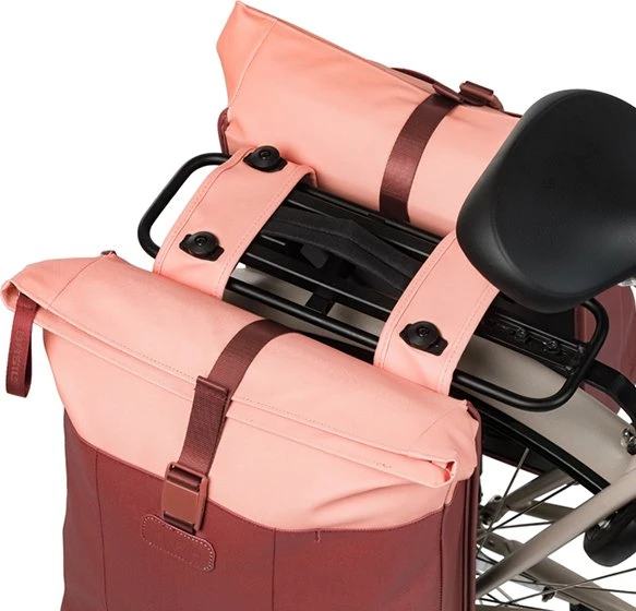 Basil Vive Doppeltasche MIK Gepäcktasche bordeaux/pink