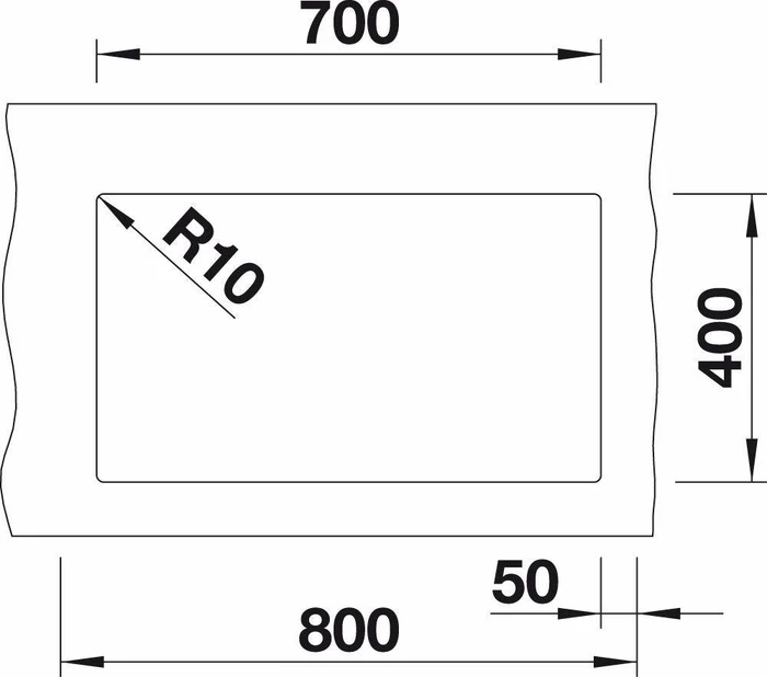 Blanco Subline 700-U Unterbau Becken mittig cafe