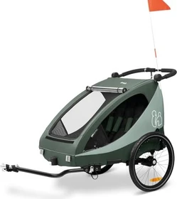 Hauck Dryk Duo Plus Fahrradanhänger dunkelgrün