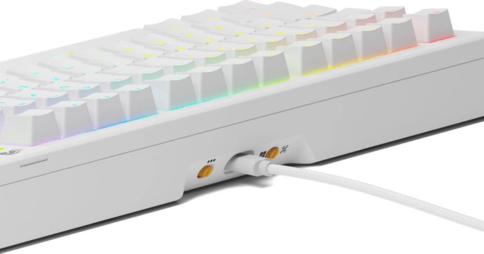 Glorious GMMK 3 75% Pre-built Gaming Keyboard, weiß, LEDs RGB, Glorious Fox MX, USB, US