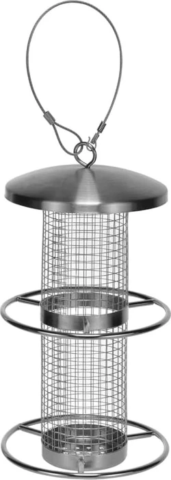 Garden Hero Vogelfutterstation Edelstahl, silber