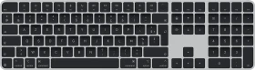 Apple Magic Keyboard mit Touch ID und Ziffernblock für Mac mit Apple Chip (USB-C), schwarz/silber, USB/Bluetooth, FR (MXK83F/A)