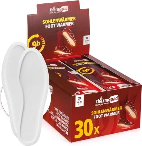 Thermopad Sohlenwärmer Einlegesohlen, 30 Paare
