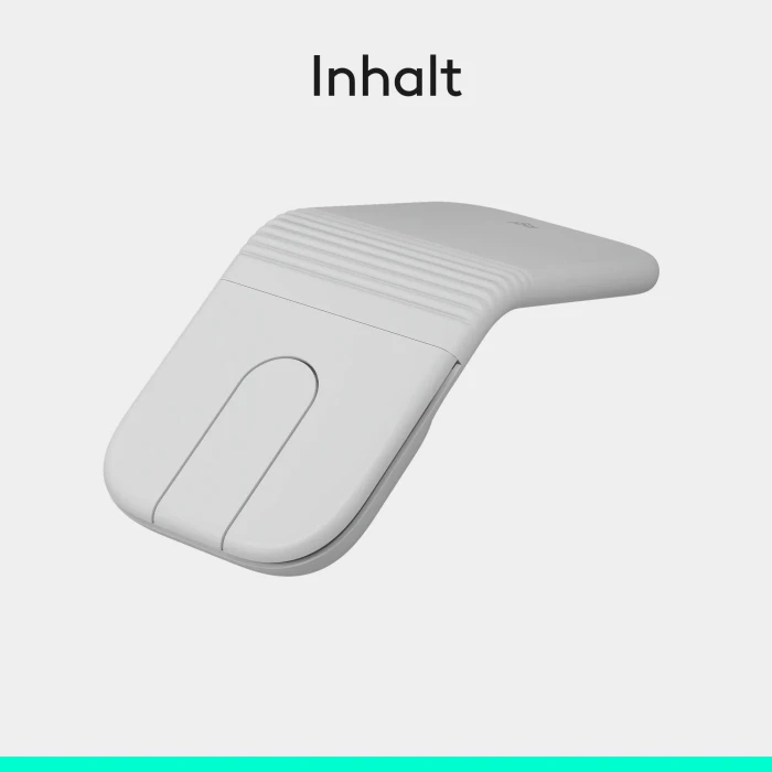 Logitech Mobi Fold Ultra-portable Wireless Mouse Off-White, weiß/grau, Logi Bolt, USB/Bluetooth