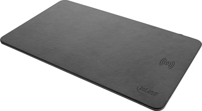 InLine Wireless Charging Mousepad, Kunstleder, schwarz (55495) – Bild 2 von 5