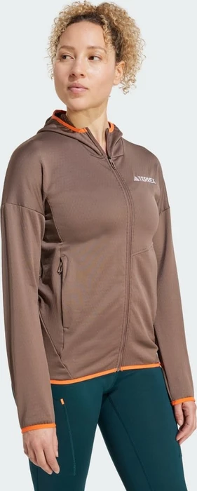 adidas Terrex Xperior Climawarm Light Fleece Hooded Jacke earth strata (Damen)