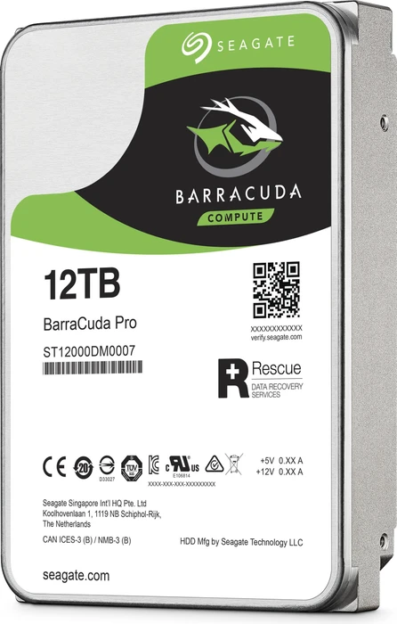 Seagate BarraCuda Pro +Rescue 12TB, 24/7, 512e / 3.5" / SATA 6Gb/s