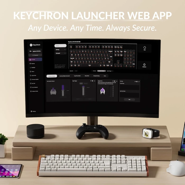 Keychron K10 HE Wireless, Special Edition ISO White, LEDs RGB, Gateron 2.0 Magnetic Nebula, USB/Bluetooth, ES