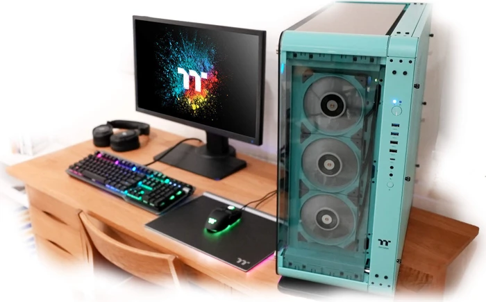 Thermaltake Core P6 TG Turquoise, Glasfenster
