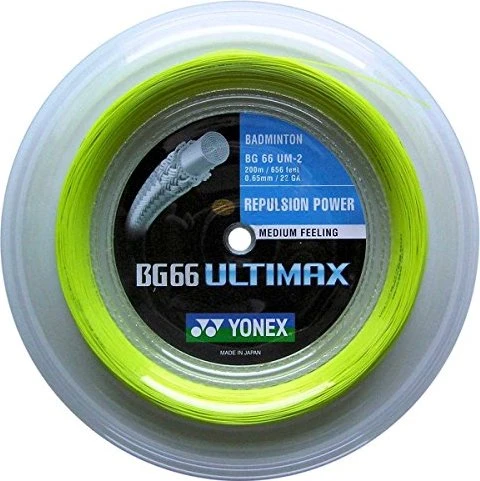 Yonex BG66 Ultimax Badmintonsaite rot