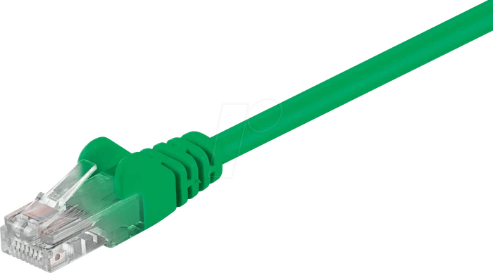 goobay Patchkabel, Cat5e, U/UTP, RJ-45/RJ-45, 15m, grün