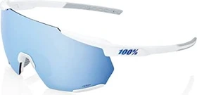 100% Racetrap 3.0 matte white/hiper blue multilayer mirror lens
