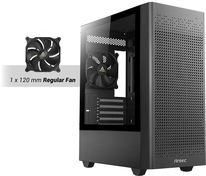 Antec NX500M ARGB, schwarz, Glasfenster