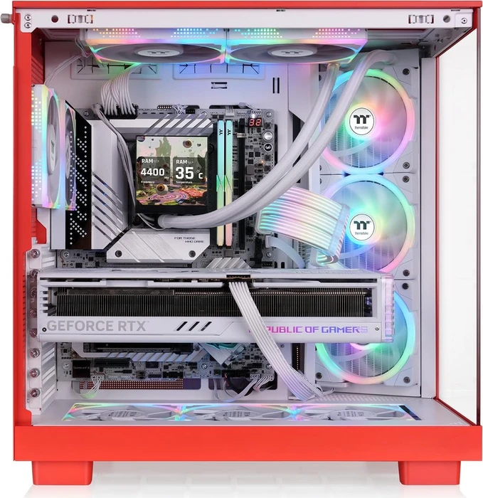 Thermaltake View 380 XL TG ARGB Flaming Orange, orange, Glasfenster