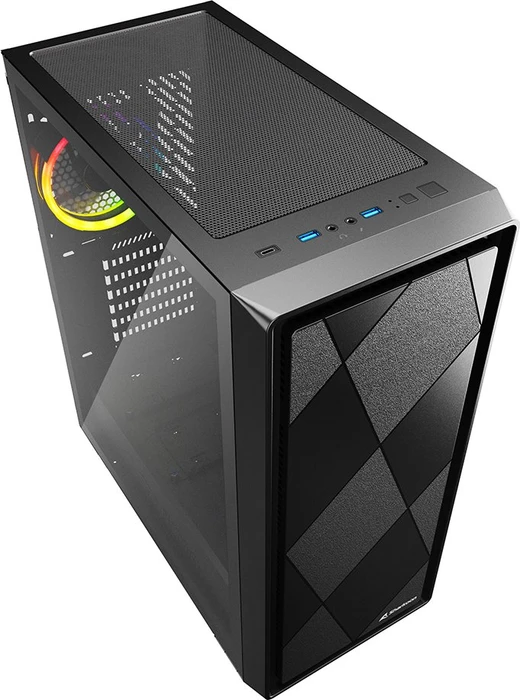 Sharkoon VS8 RGB Black, Glasfenster