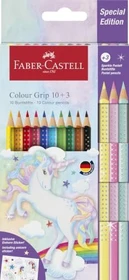 Faber-Castell Colour Grip Einhorn 10+3 Buntstift sortiert, Kartonetui, 13er-Set