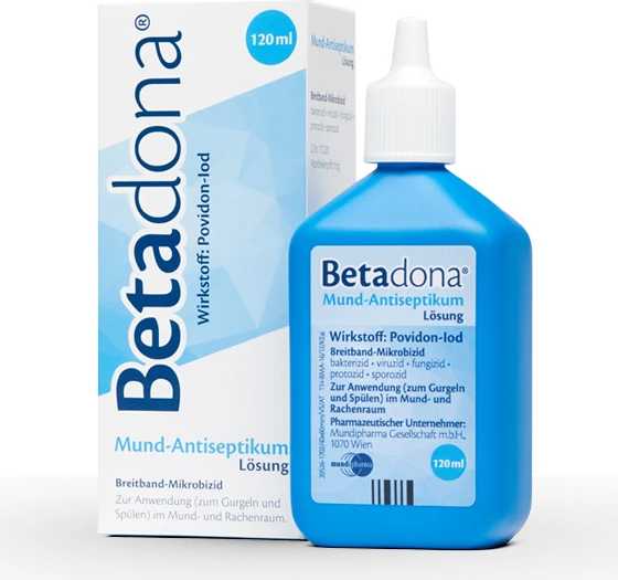 Mundipharma Betaseptic Mund-Antiseptikum Mittel Hautdesinfektion, 120ml
