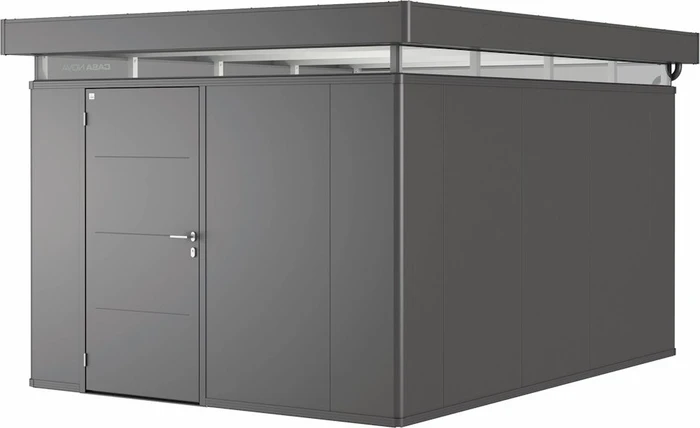Biohort CasaNova 3x4 Gerätehaus Türanschlag links dunkelgrau-metallic