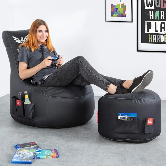 Gamewarez Gaming Sitzsack Classic Call of Duty Modern Warfare Limited Edition, schwarz/blau