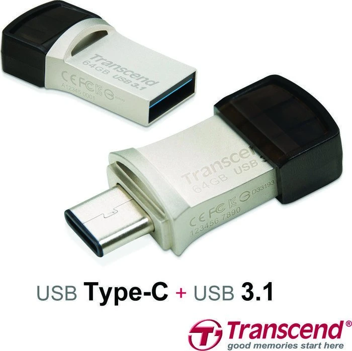 Transcend JetFlash 890 256GB, USB-A + USB-C, USB 3.2 Gen 1×1