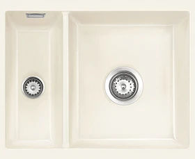 systemceram Mera 60 U/g Unterbau Becken rechts mit Ablauffernbedienung magnolie