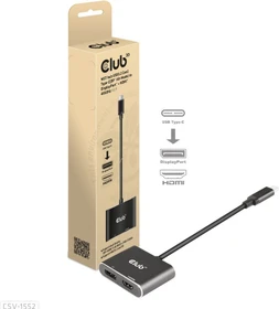 Club 3D MST Hub USB-C 3.2 auf DisplayPort + HDMI 4K60Hz M/F Adapter (CSV-1552)