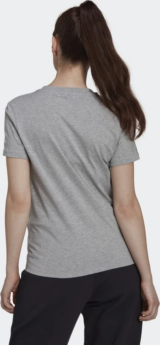 adidas Loungewear Essentials Slim Logo T-Shirt kurzarm medium grey heather/white (Damen)