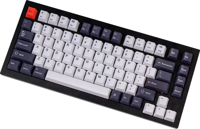 Keychron Q1/Q2/K2 OEM Dye-Sub Keycap-Set Bluish Black White, Kunststoff (PBT), Bluish Black White, schwarz/blau/weiß, 97 Tasten (83+14), ANSI-US