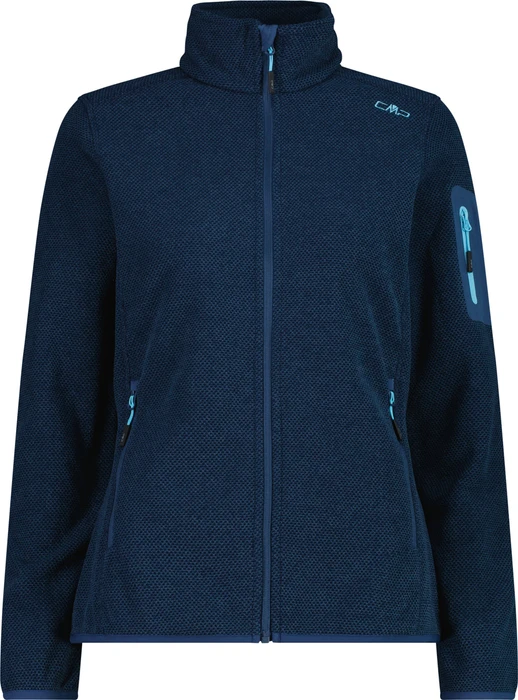 CMP Knit Tech Melange Fleece Jacke blue ink/lighter (Damen)