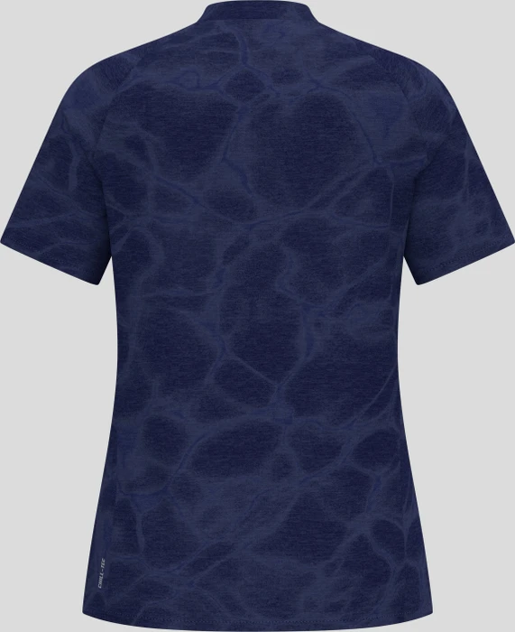 Odlo Ascent Chill-Tec Poloshirt kurzarm skipper blue melange (Damen)