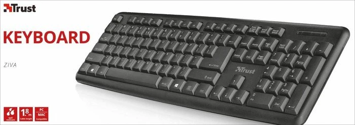 Trust Ziva Keyboard, USB, DE