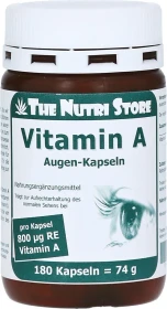 The Nutri Store Vitamin A 800µg Augen Kapseln, 180 Stück