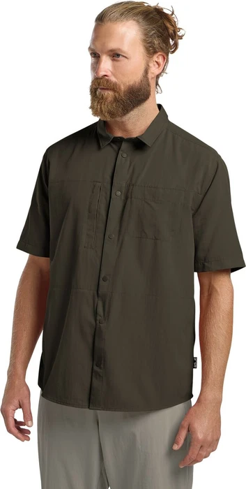 Jack Wolfskin Sierra Canyon Hemd kurzarm obsidian moss (Herren)