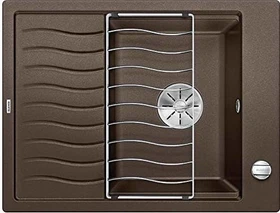 Blanco Elon 45 S InFino Becken reversibel mit Ablauffernbedienung cafe