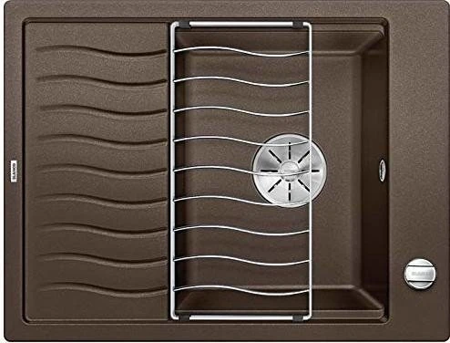 Blanco Elon 45 S InFino Becken reversibel mit Ablauffernbedienung cafe