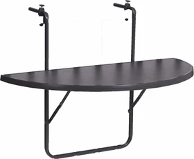 Best Freizeitmöbel Butler Balkonhängetisch halbrund 100cm grau