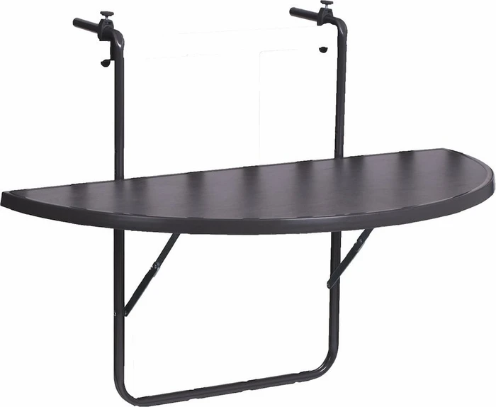 Best Freizeitmöbel Butler Balkonhängetisch halbrund 100cm grau