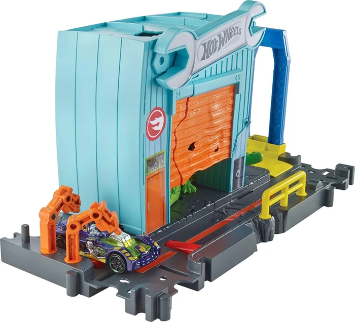 Mattel Hot Wheels City Kroko-Angriff Werkstatt Spielset